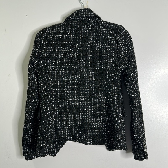 Rachel Zoe black and sliver tweed jacket size small - Picture 7 of 12